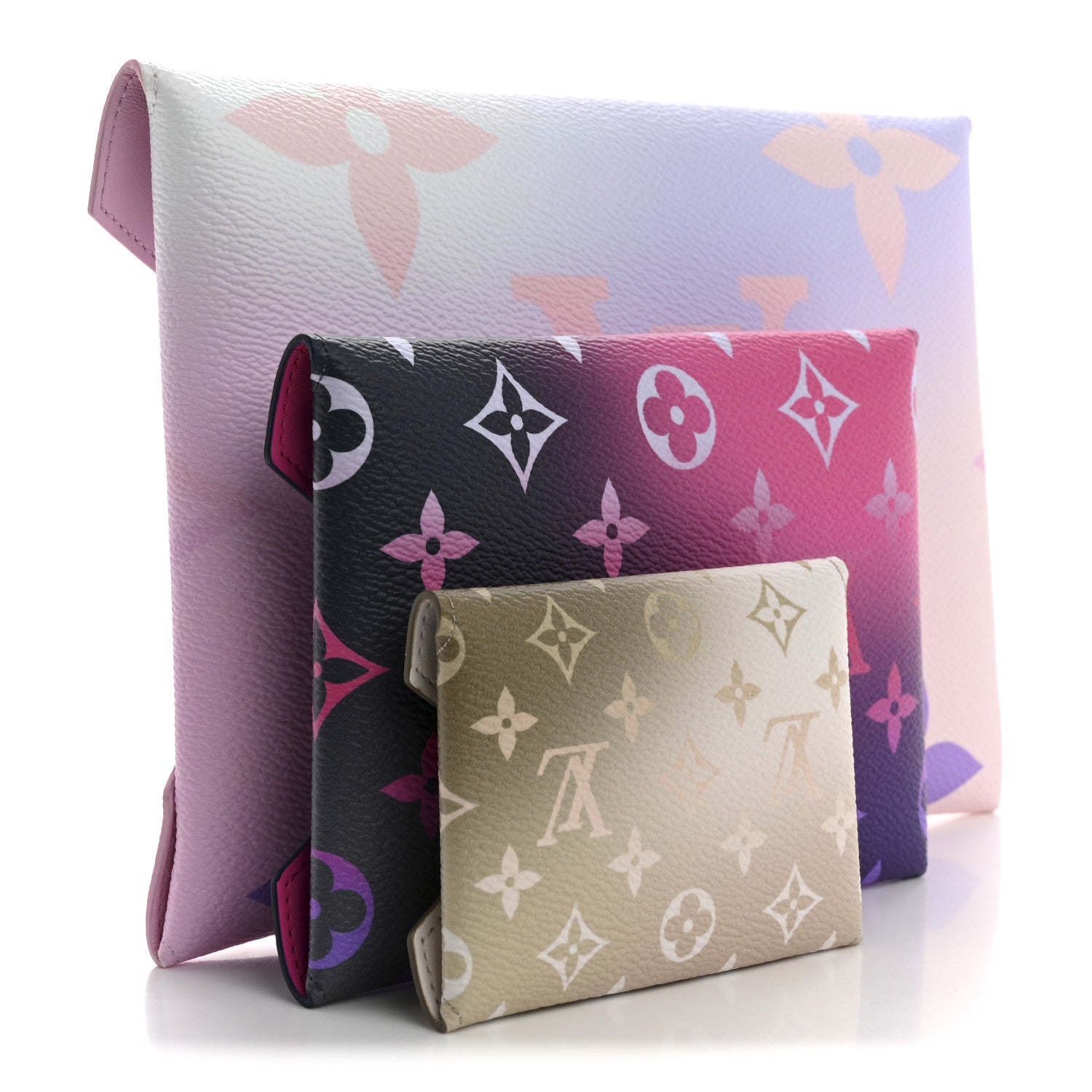 Monogram Giant Spring in the City Kirigami Pochette Set Sunrise Pastel Midnight Fuchsia Sunset Kaki