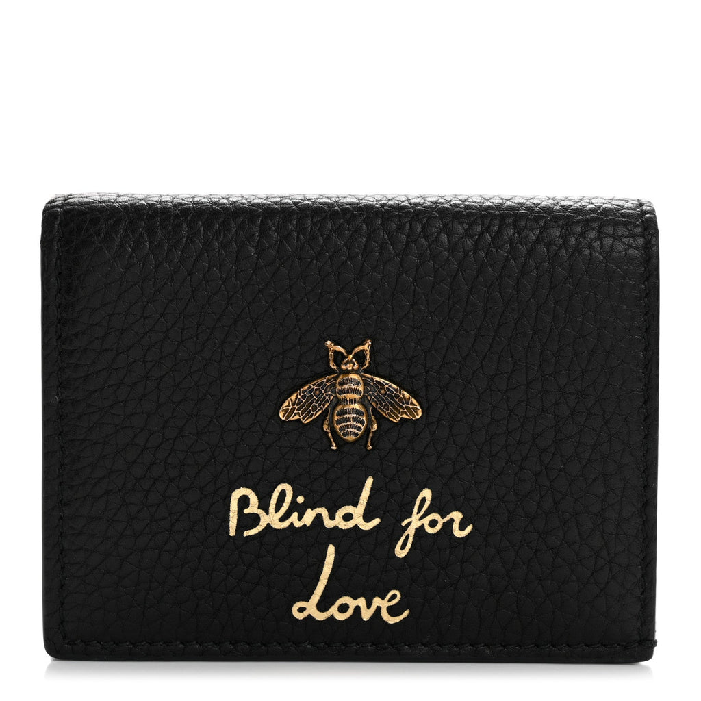 Pebbled Calfskin Animalier  Case Black