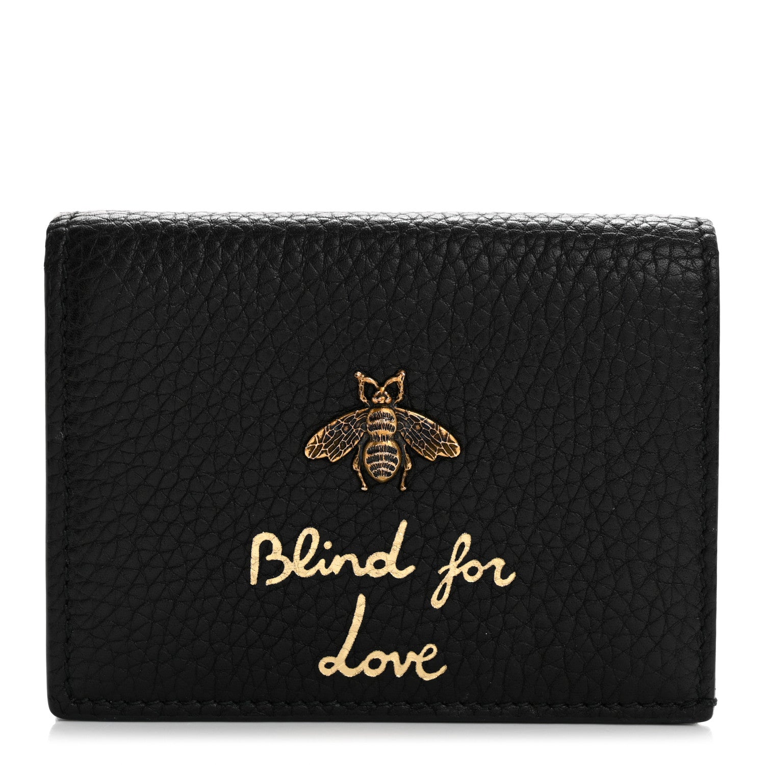 Pebbled Calfskin Animalier  Case Black