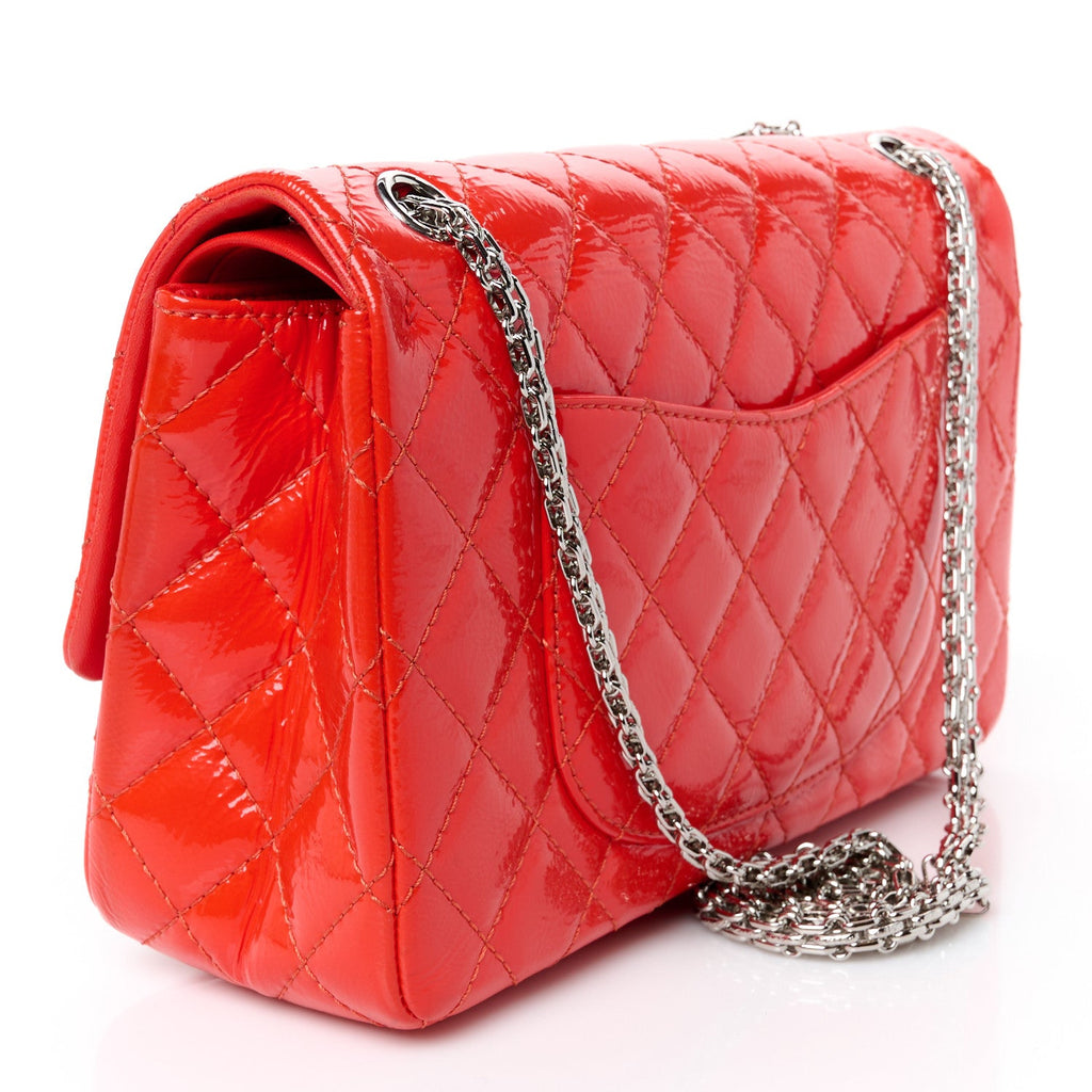Distressed Patent Quilted 2.55 Reissue 226 Flap Red