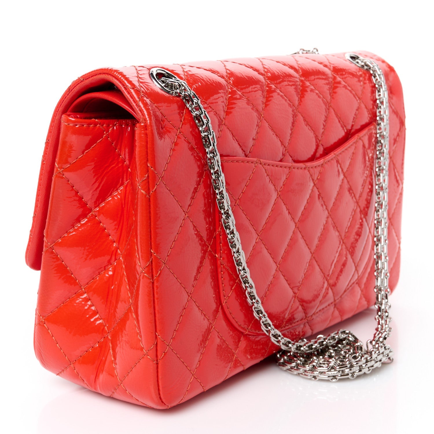 Distressed Patent Quilted 2.55 Reissue 226 Flap Red