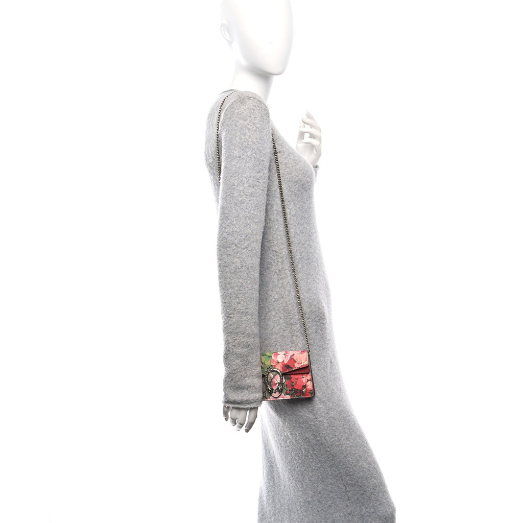 GG Supreme Monogram Blooms Super Mini Dionysus Shoulder Bag Beige Multicolor Dry Rose
