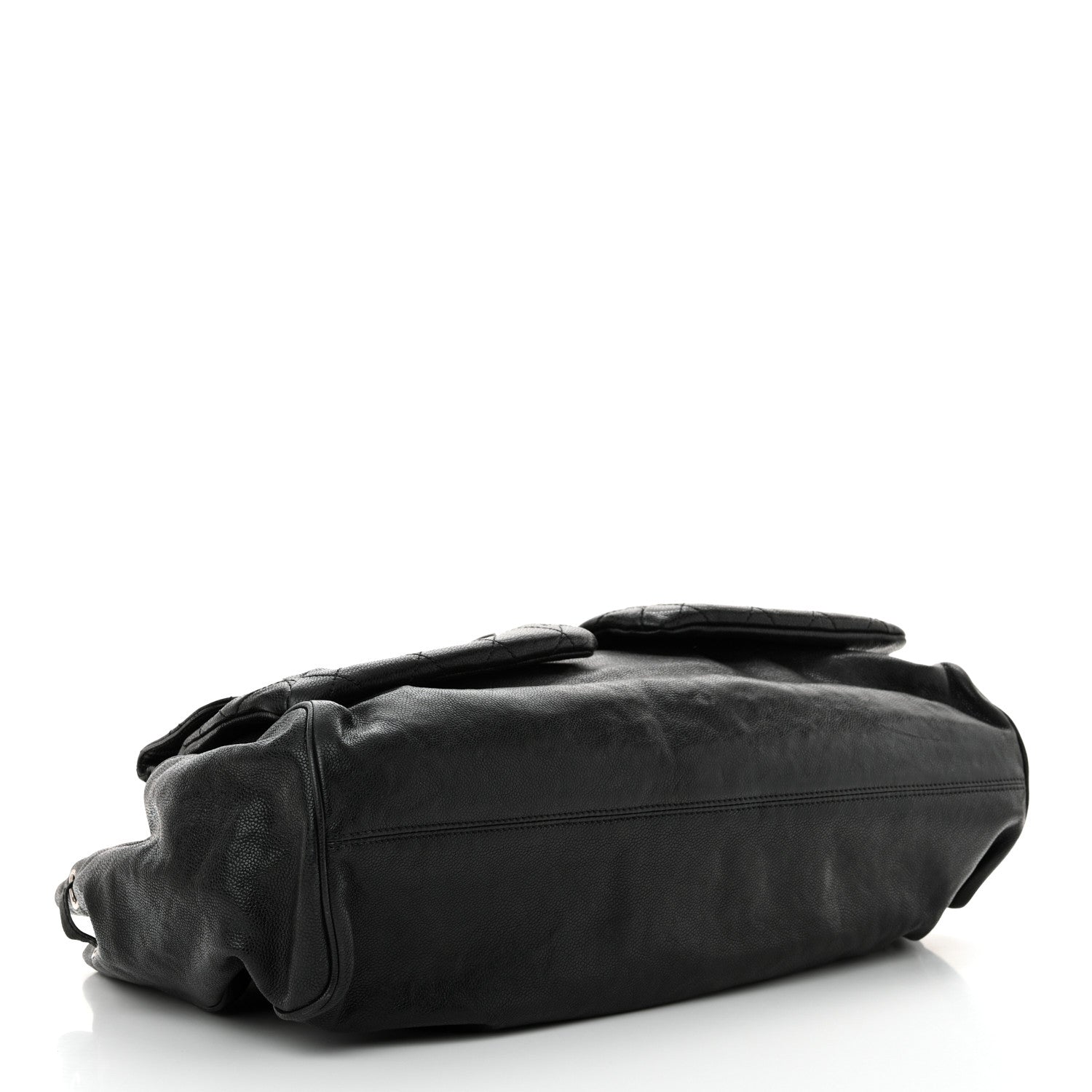 Glazed Caviar Reissue Double Pocket In The City Tote Black