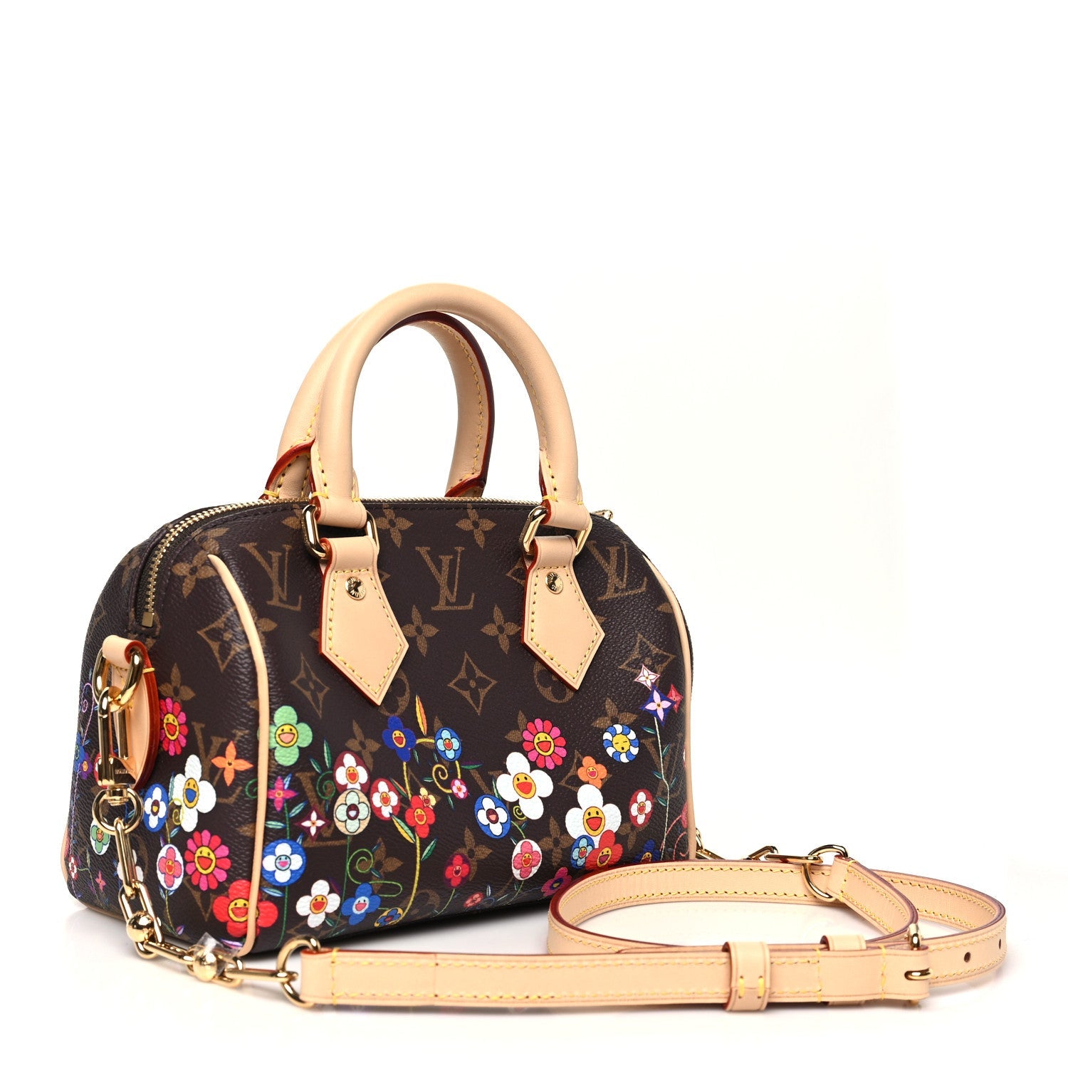 LV X TM Monogram Flowers Speedy Bandouliere 20