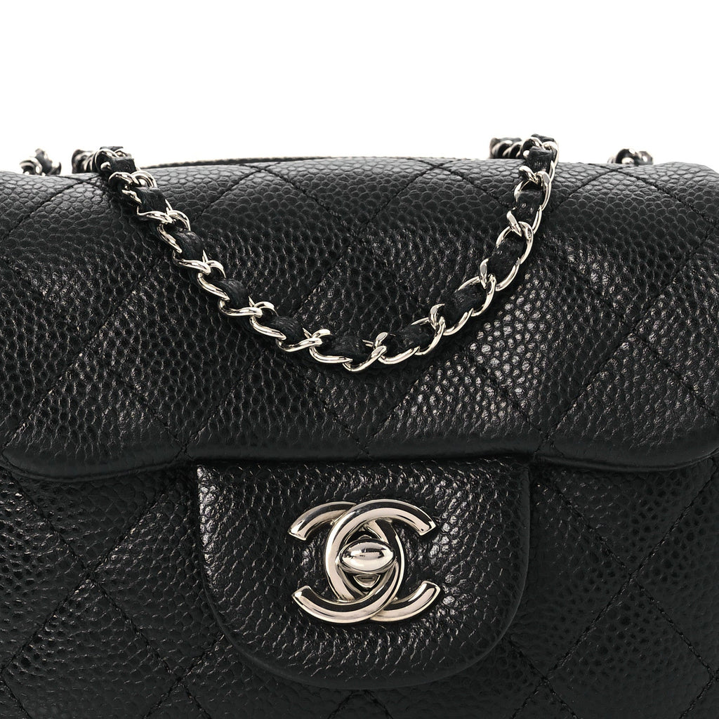 Caviar Quilted New Mini Flap Black