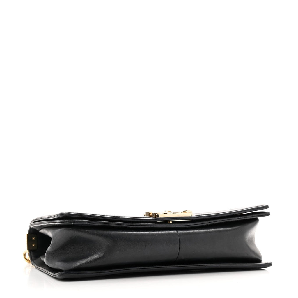 Lambskin Quilted New Medium Boy Flap Black