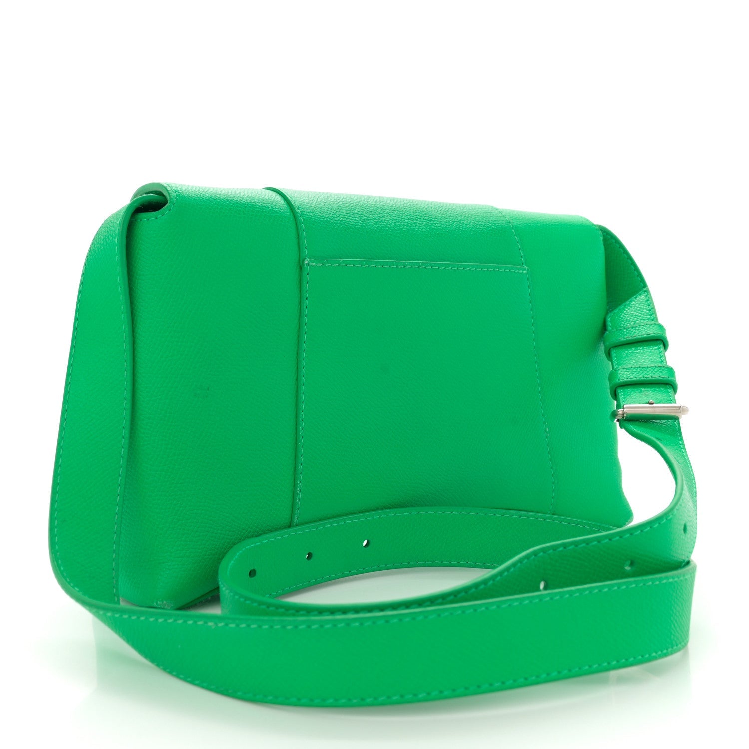 Grained Calfskin XS Downtown Shoulder Bag Vivid Green