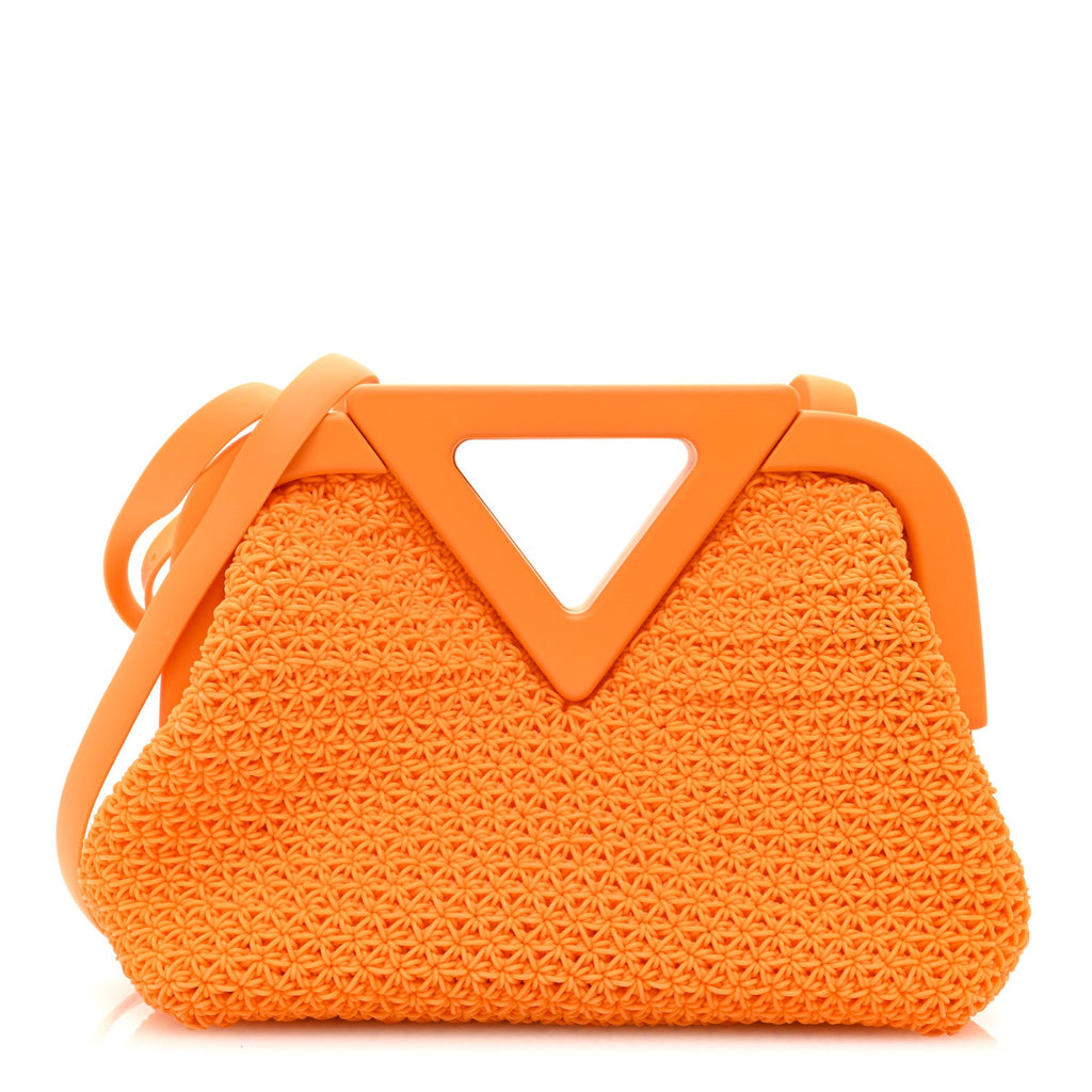 Rubber Crochet Small The Point Triangle Bag Tangerine