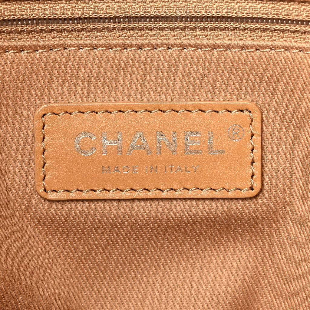 Mixed Fibers Small Deauville Tote Beige