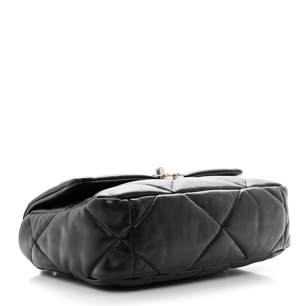 Lambskin Quilted Medium Chanel 19 Flap Black