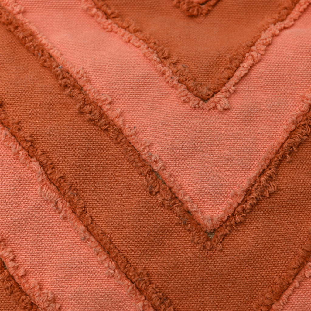 Canvas Chevron Cuba Patchwork Shopper Tote Orange