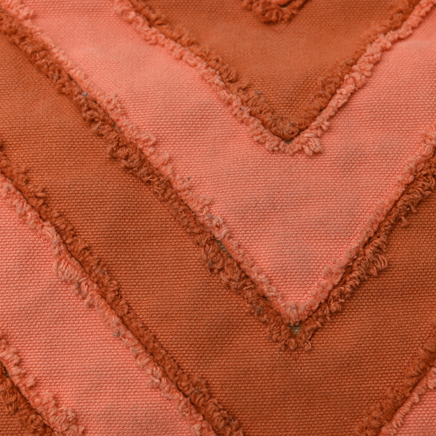 Canvas Chevron Cuba Patchwork Shopper Tote Orange