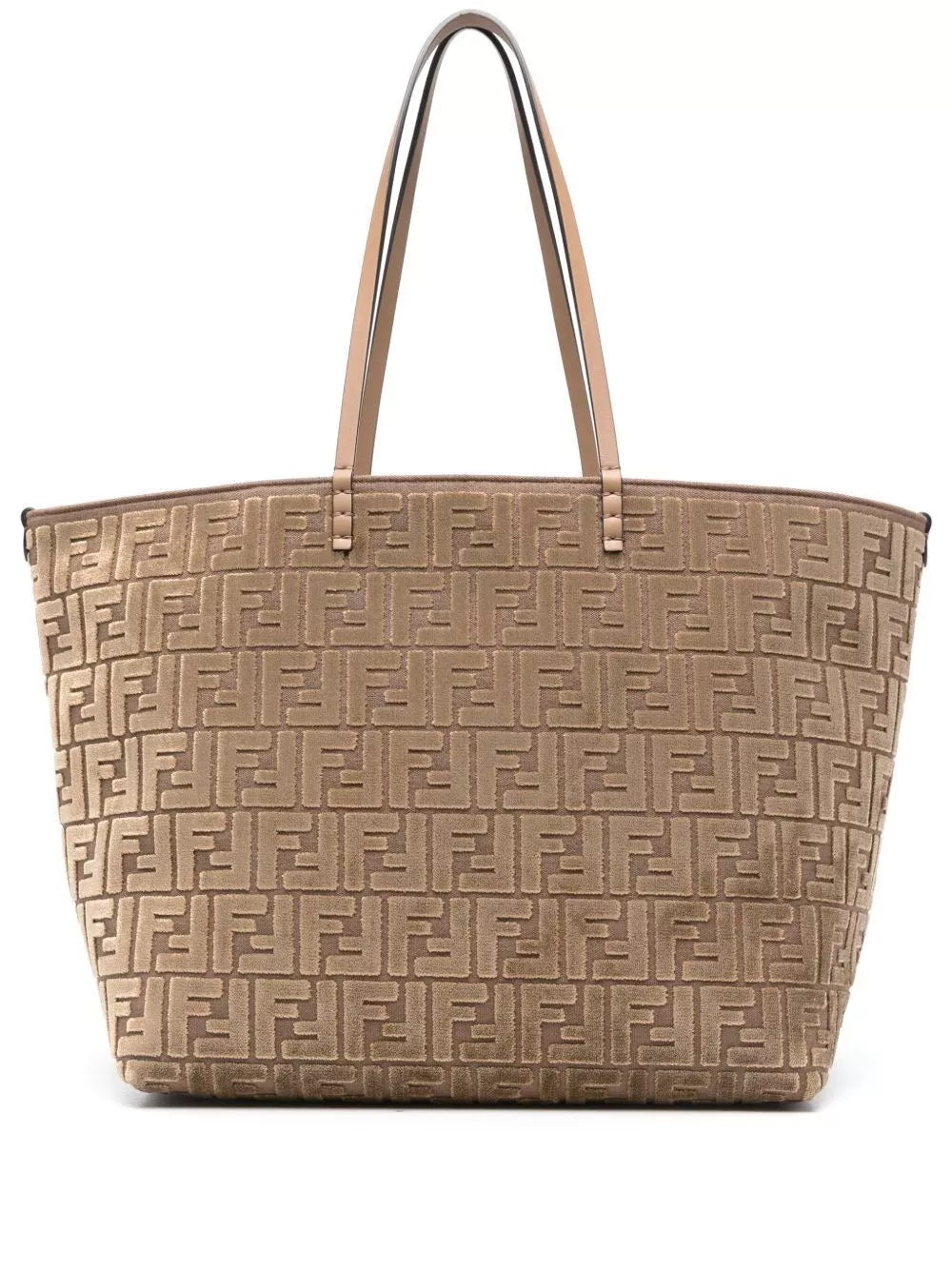 roll large shopper bag in ff jacquard velvet