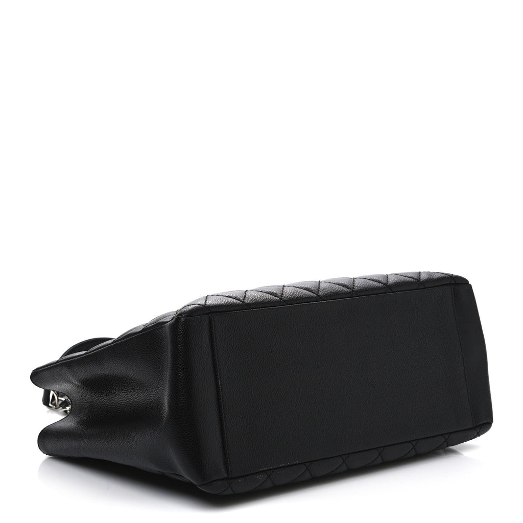 Caviar Quilted Grand Shopping Tote GST Black