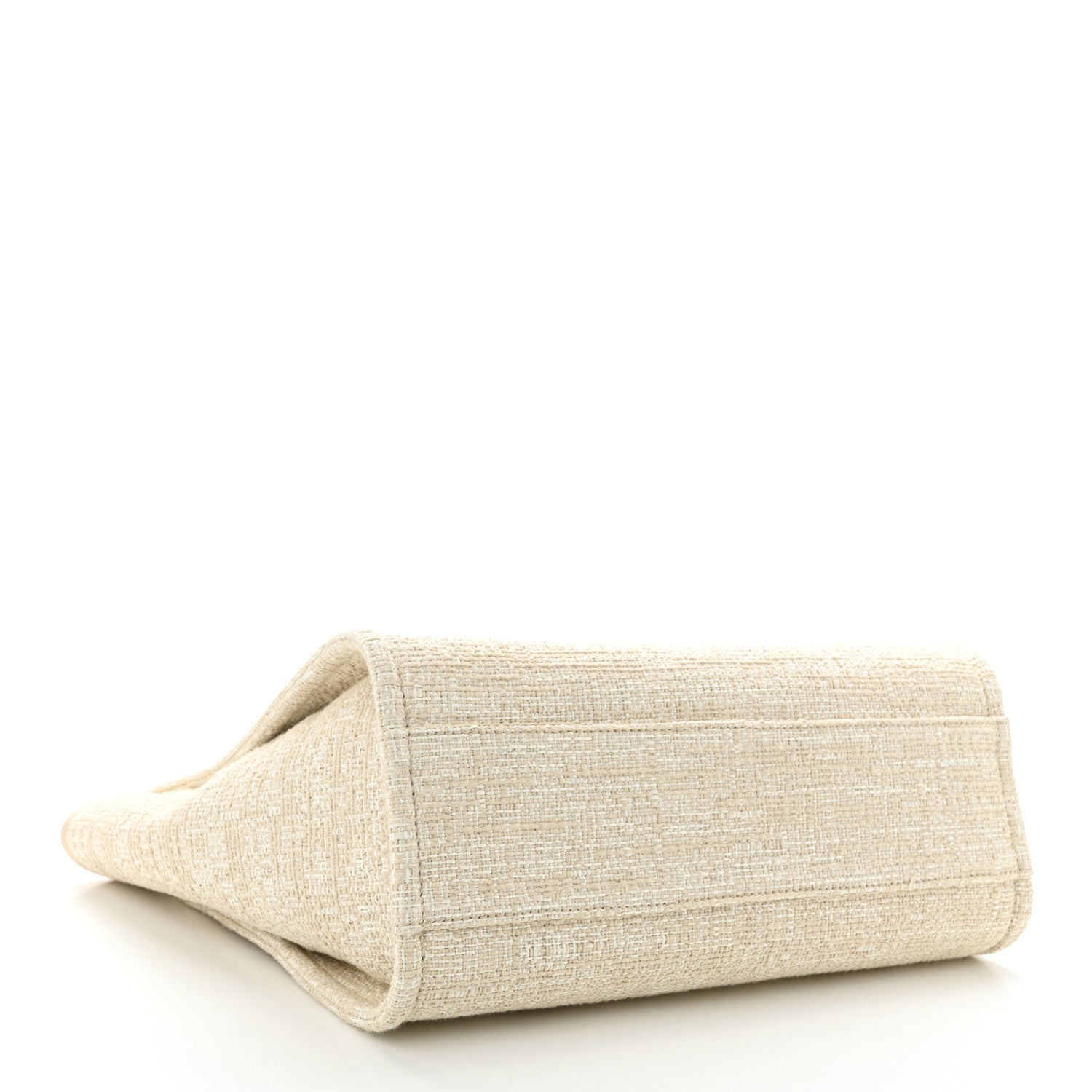 Lurex Boucle Small Deauville Tote Ivory