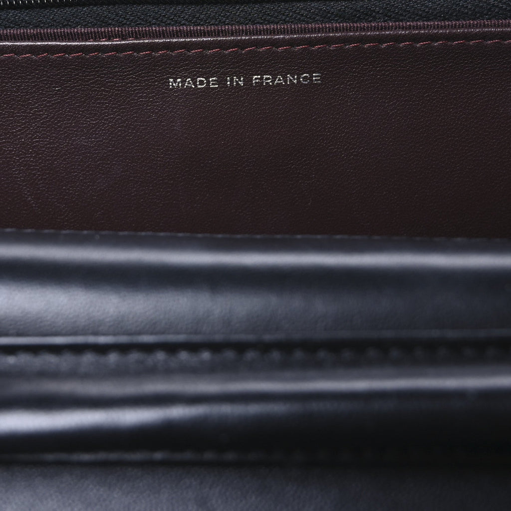 Lambskin Quilted Wallet On Chain WOC Black