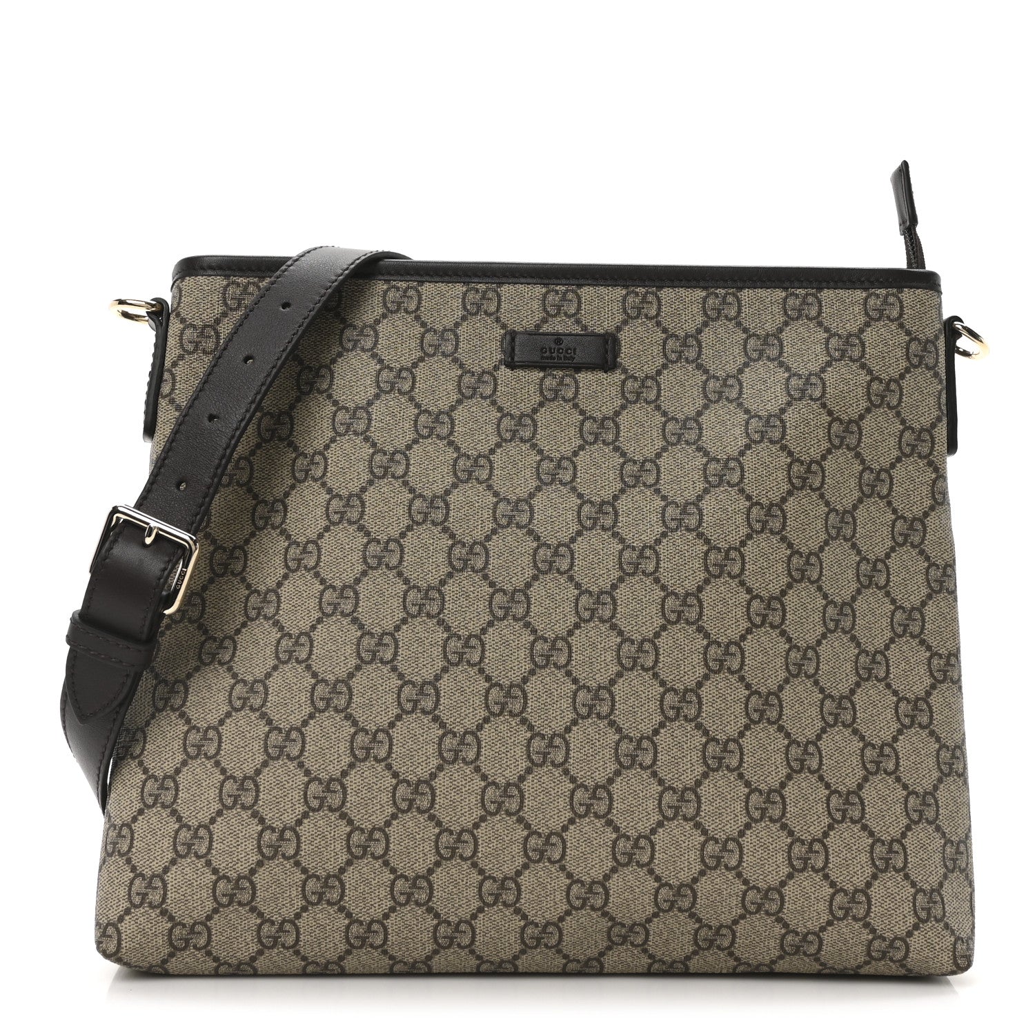GG Plus Monogram Medium Flat Messenger Bag Dark Brown