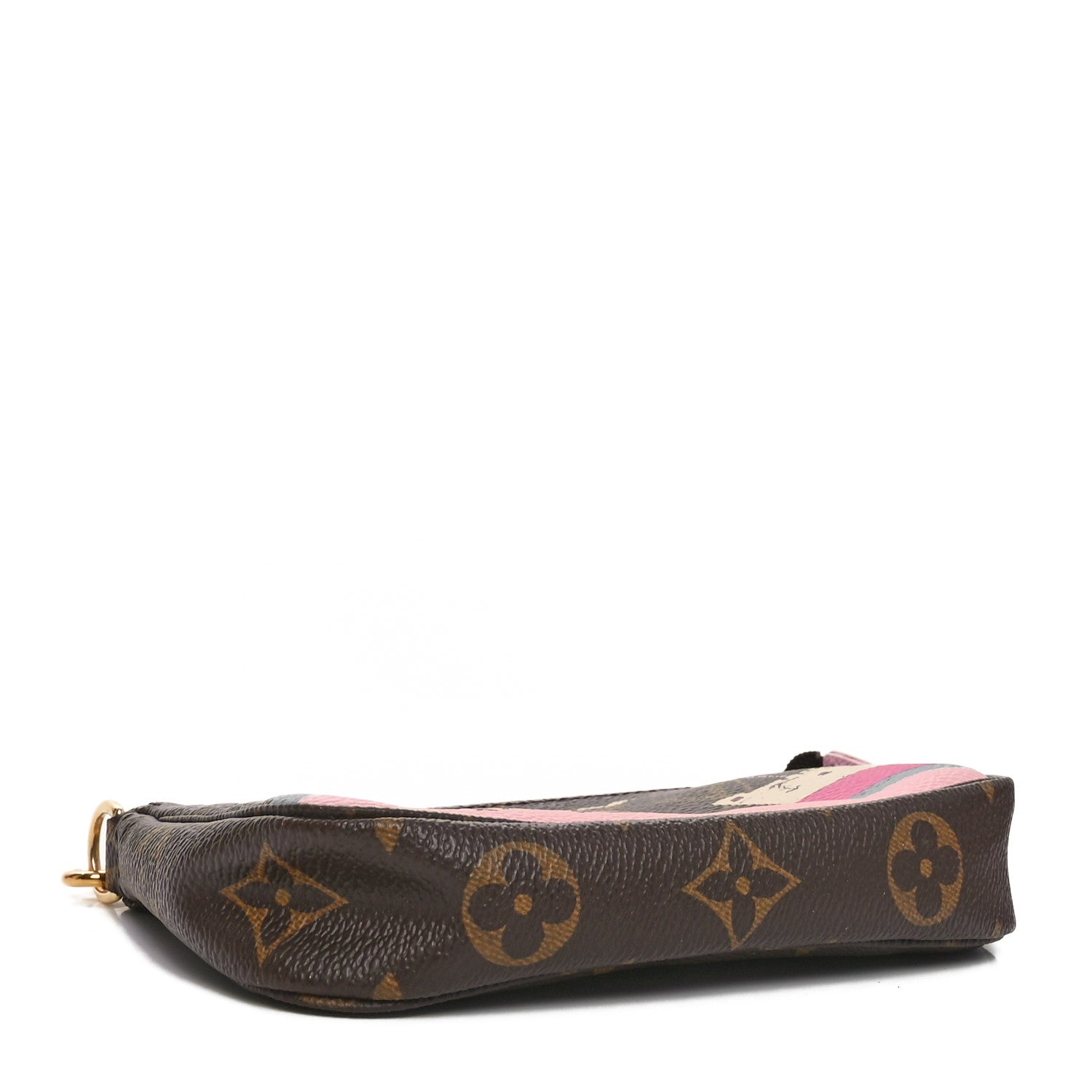 Monogram 2016 Christmas Animation Mini Pochette Accessories Rose Ballerine