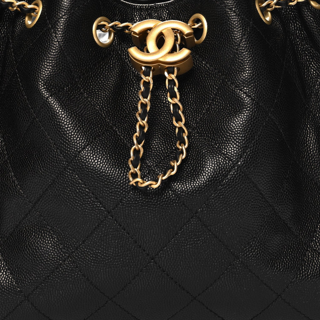 Caviar Quilted Small Chanel 25 Handbag Black