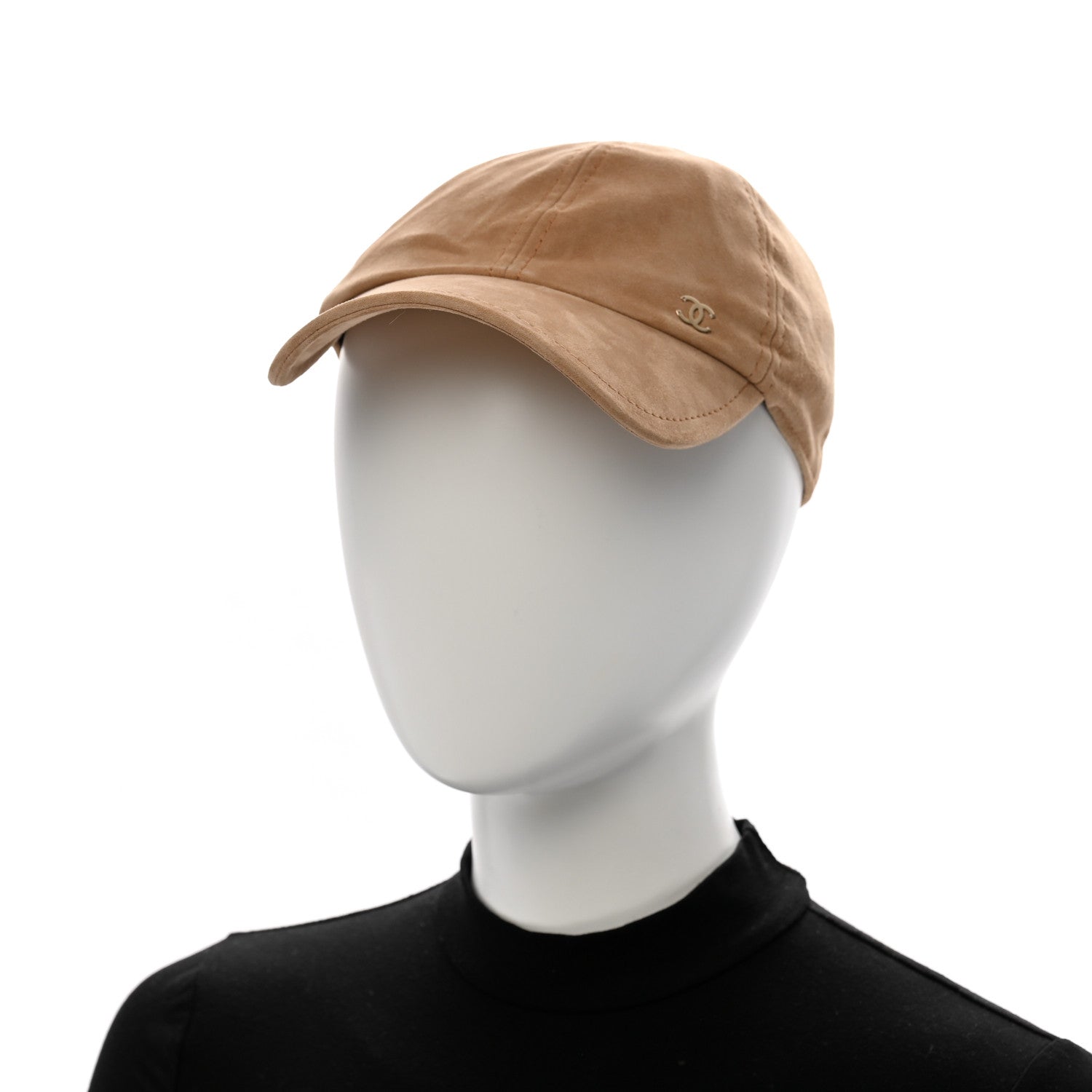 Suede Goatskin CC Cap Hat Beige