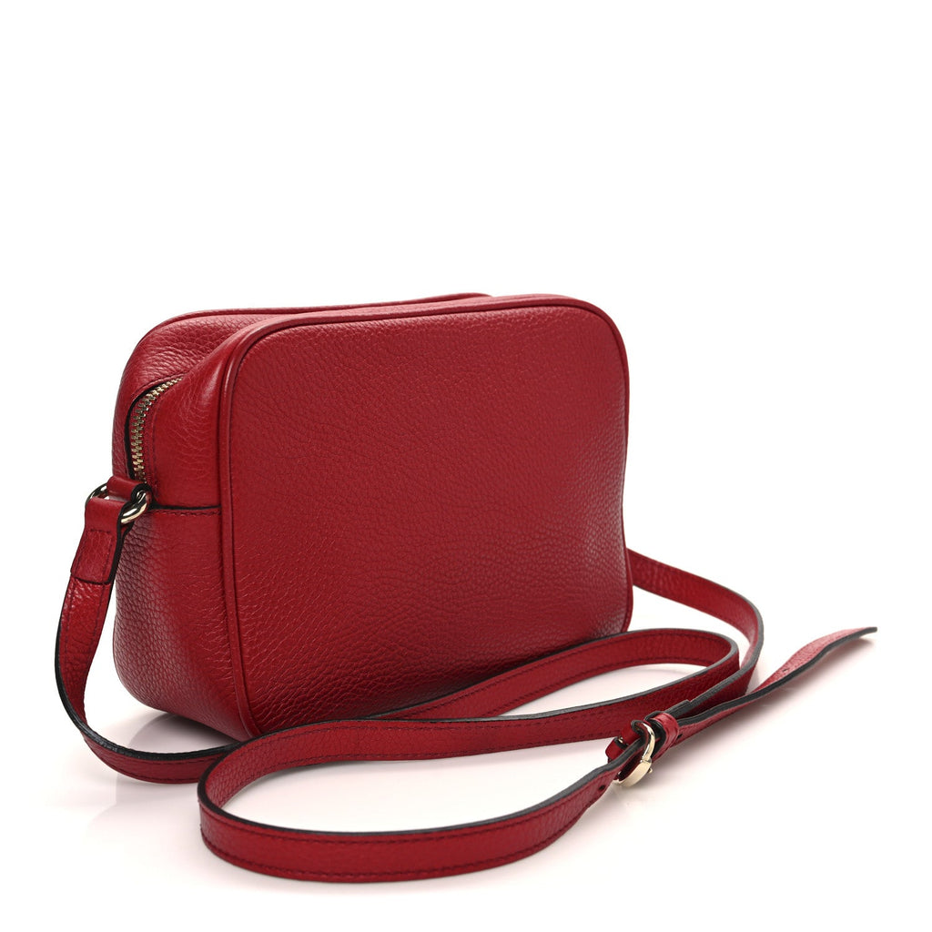 Pebbled Calfskin Small Soho Disco Bag Tabasco Red