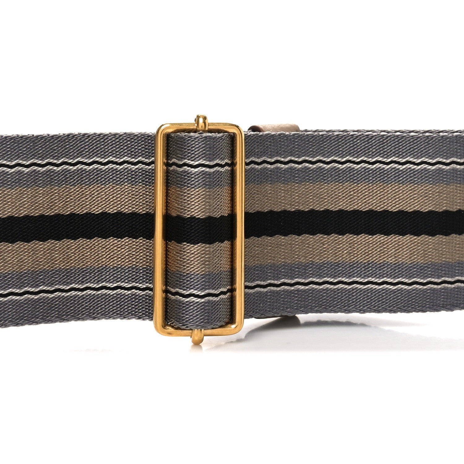Vitello Daino Striped Fabric Shoulder Strap Cammeo