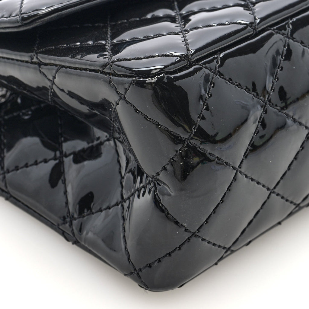 Patent Calfskin Quilted 2.55 Reissue Mini Flap So Black