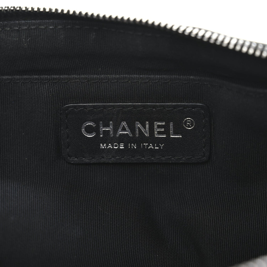 Crumpled Calfskin Quilted Casual Rock Waist Bag Fanny Pack Black