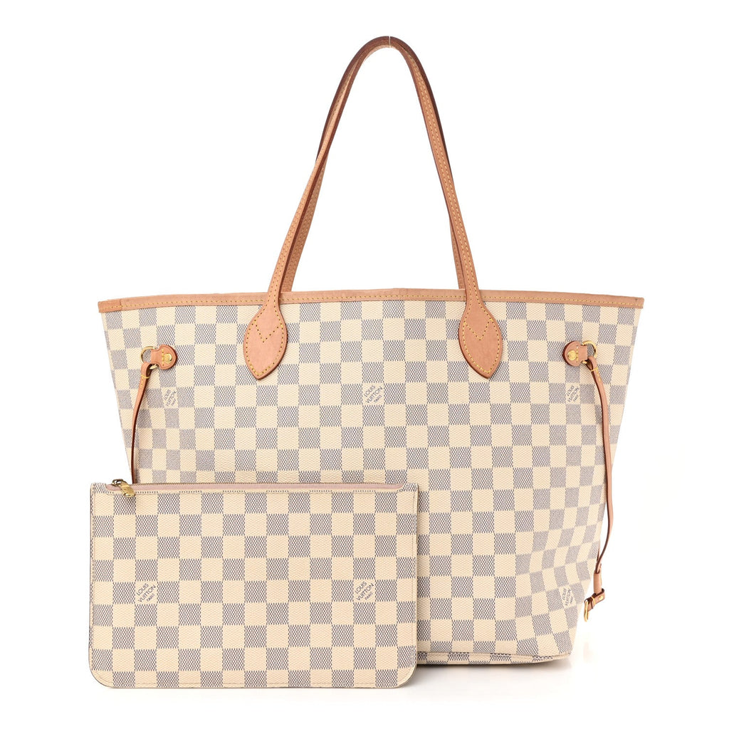 Damier Azur Neo Neverfull MM Rose Ballerine
