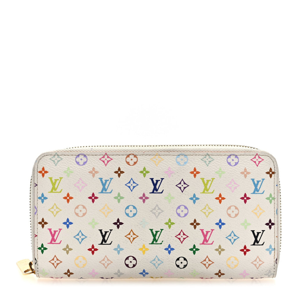 Monogram Multicolor Zippy Wallet White Orange