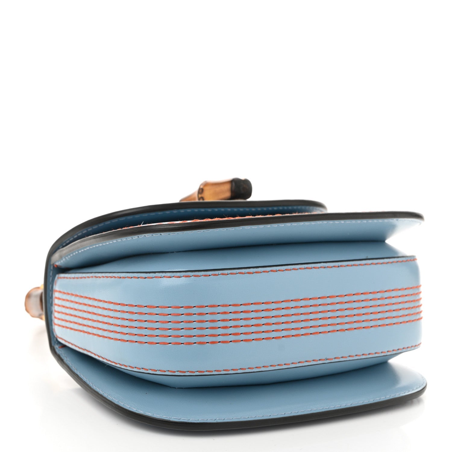 Boarded Dyana Lux Calfskin Web Mini Bamboo 1947 Top Handle Bag Blue