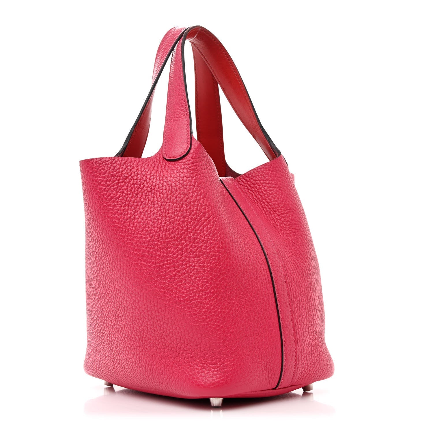 Taurillon Clemence Swift Eclat Picotin Lock 18 PM Rose Mexico Rouge De Coeur