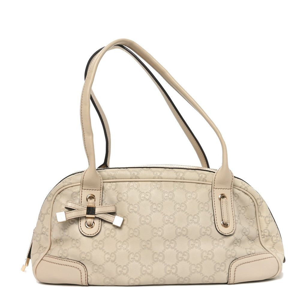 Guccissima Small Princy Satchel Off White
