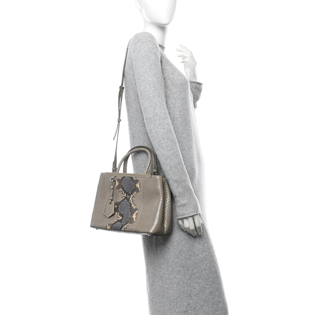 Snakeskin Petite 2Jours Tote Beige Multicolor