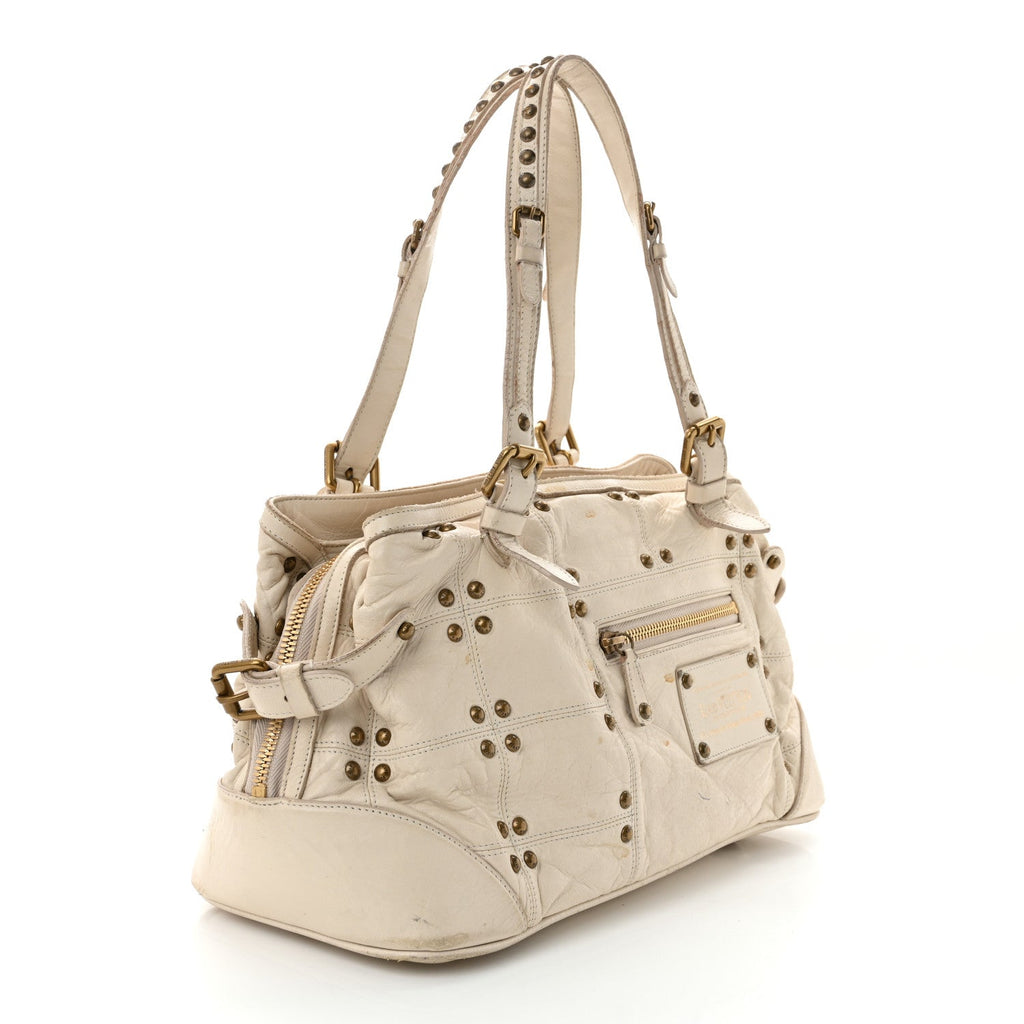 Lambskin Riveting White