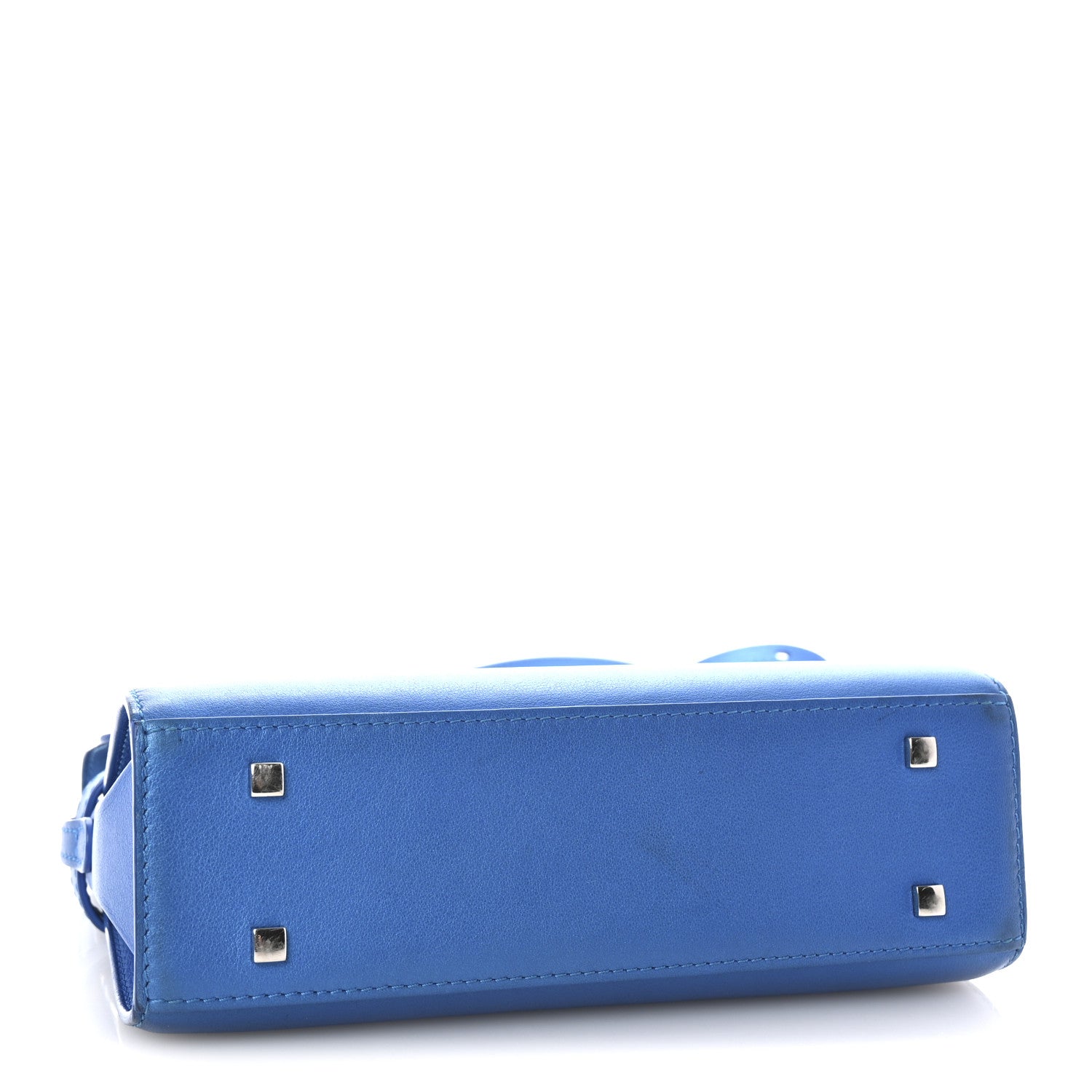 Metallic Calfskin Mini Tempete Satchel Satin Electric