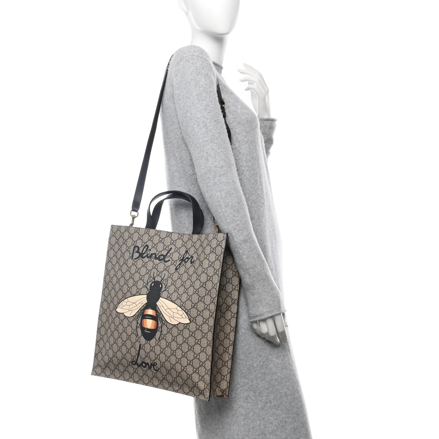 GG Supreme Monogram Blind for Love Vertical Tote
