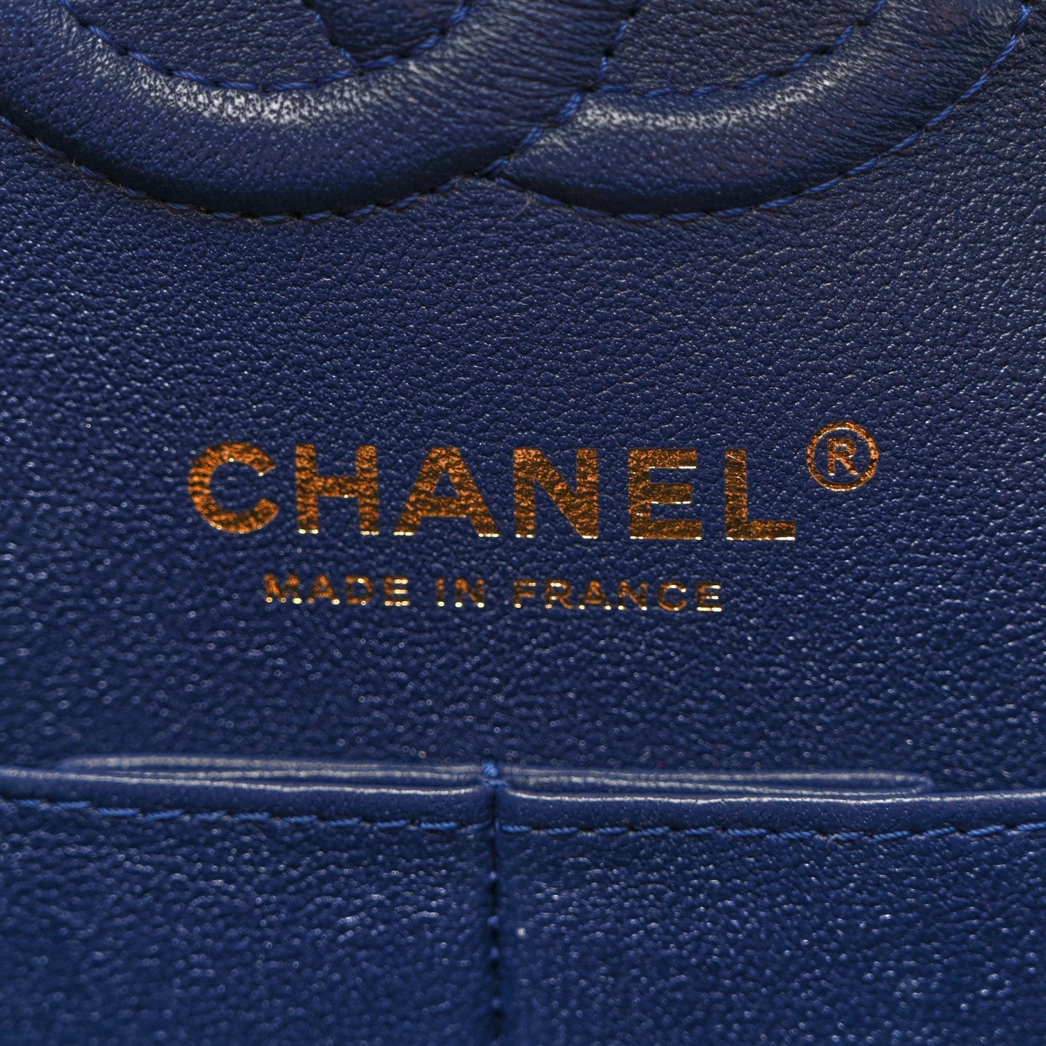 Caviar Quilted Small Double Flap Navy