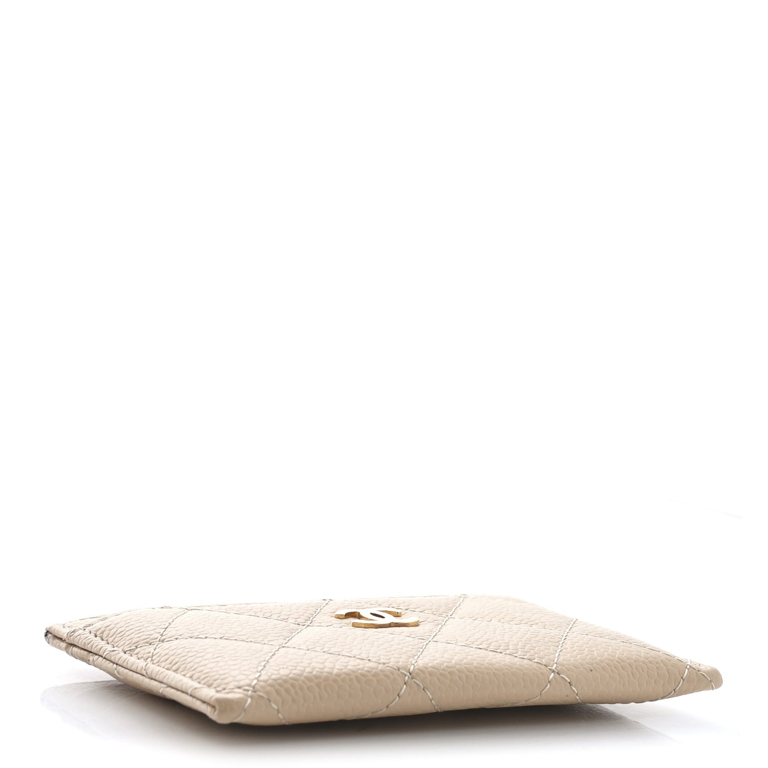 Caviar Quilted  Holder Beige