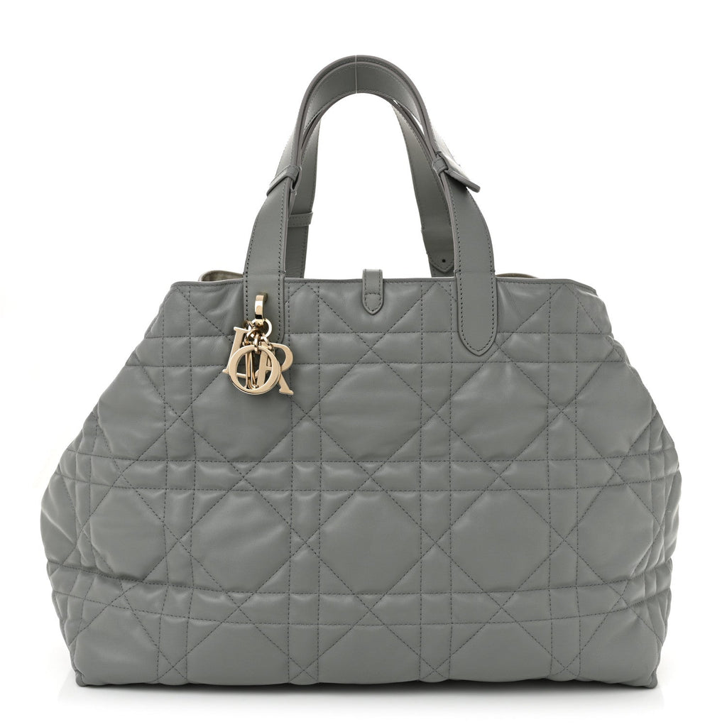 Calfskin Macrocannage Medium Toujours Grey