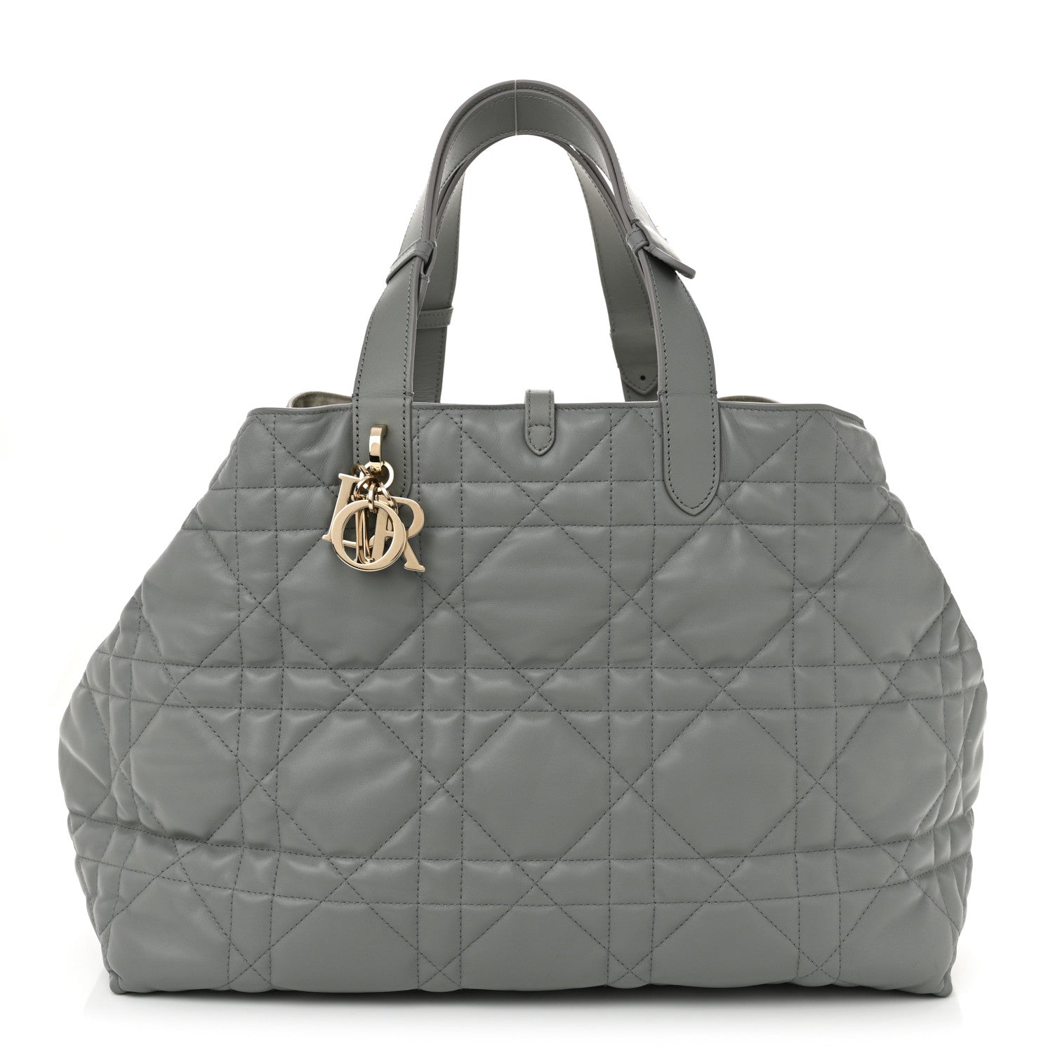 Calfskin Macrocannage Medium Toujours Grey
