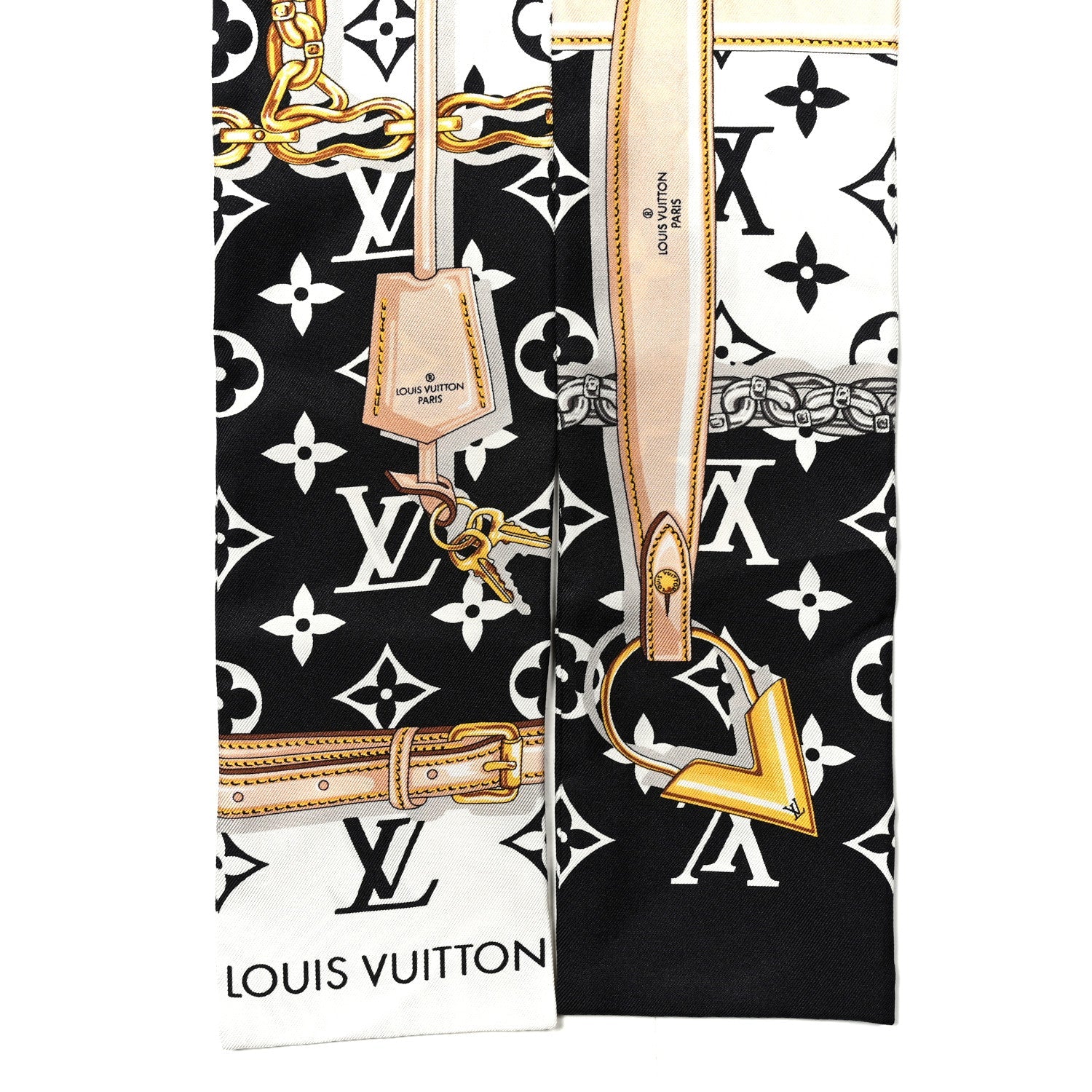 Silk Monogram Confidential Bandeau Black