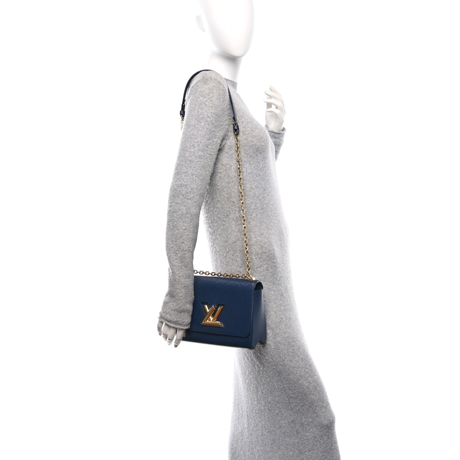Epi Twist Shoulder Bag MM Indigo