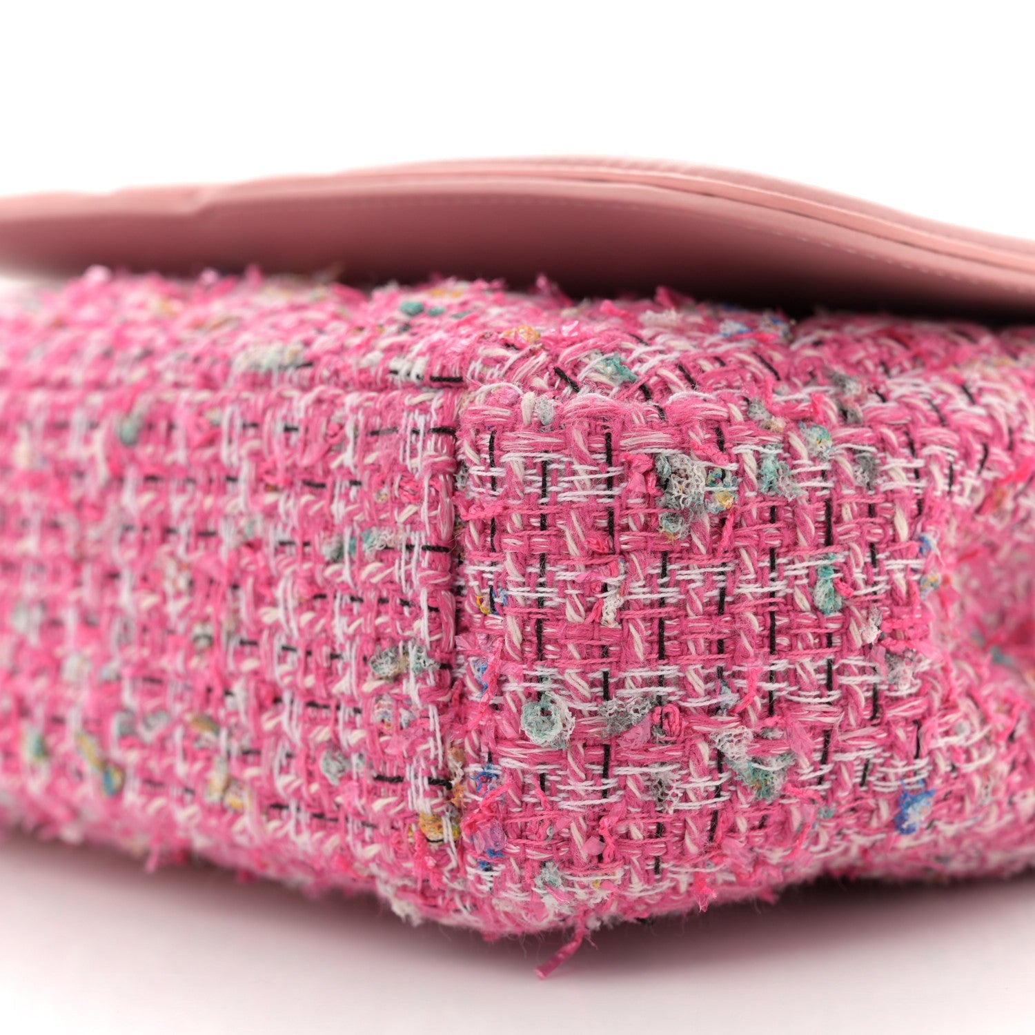 Tweed Lambskin Quilted Small CC Filigree Flap Pink