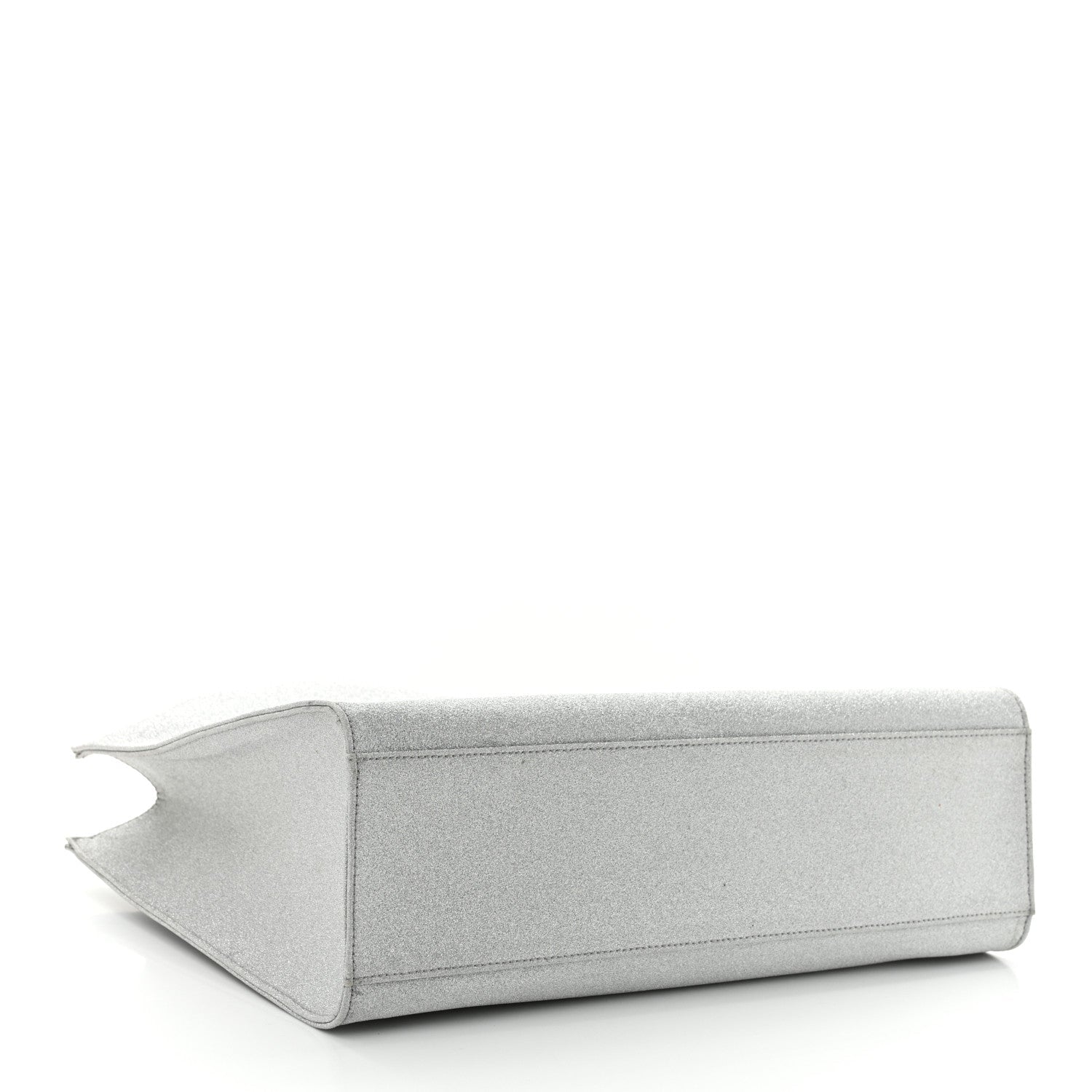 Glitter Microfiber Large Shopping Bag Silver