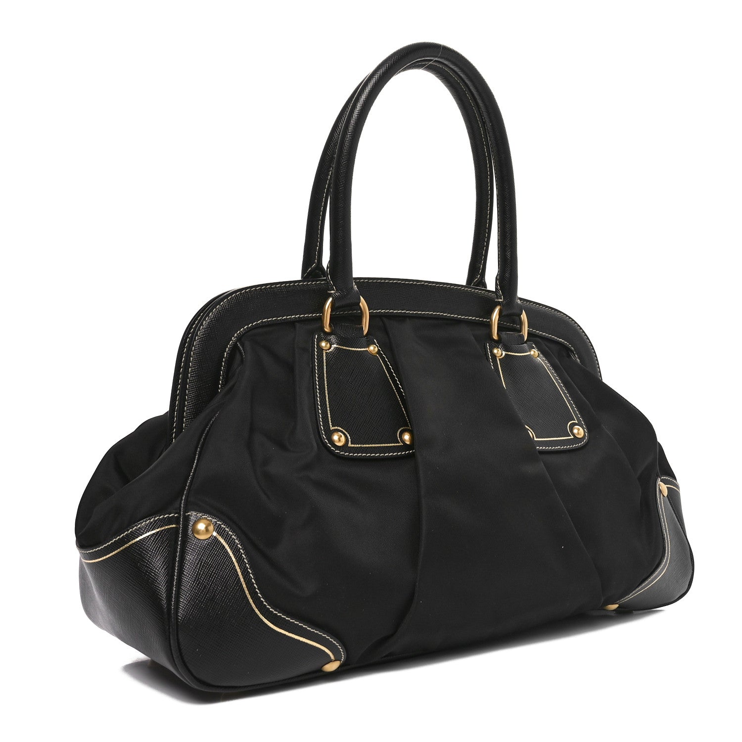 Tessuto Saffiano Doctor Bag Black