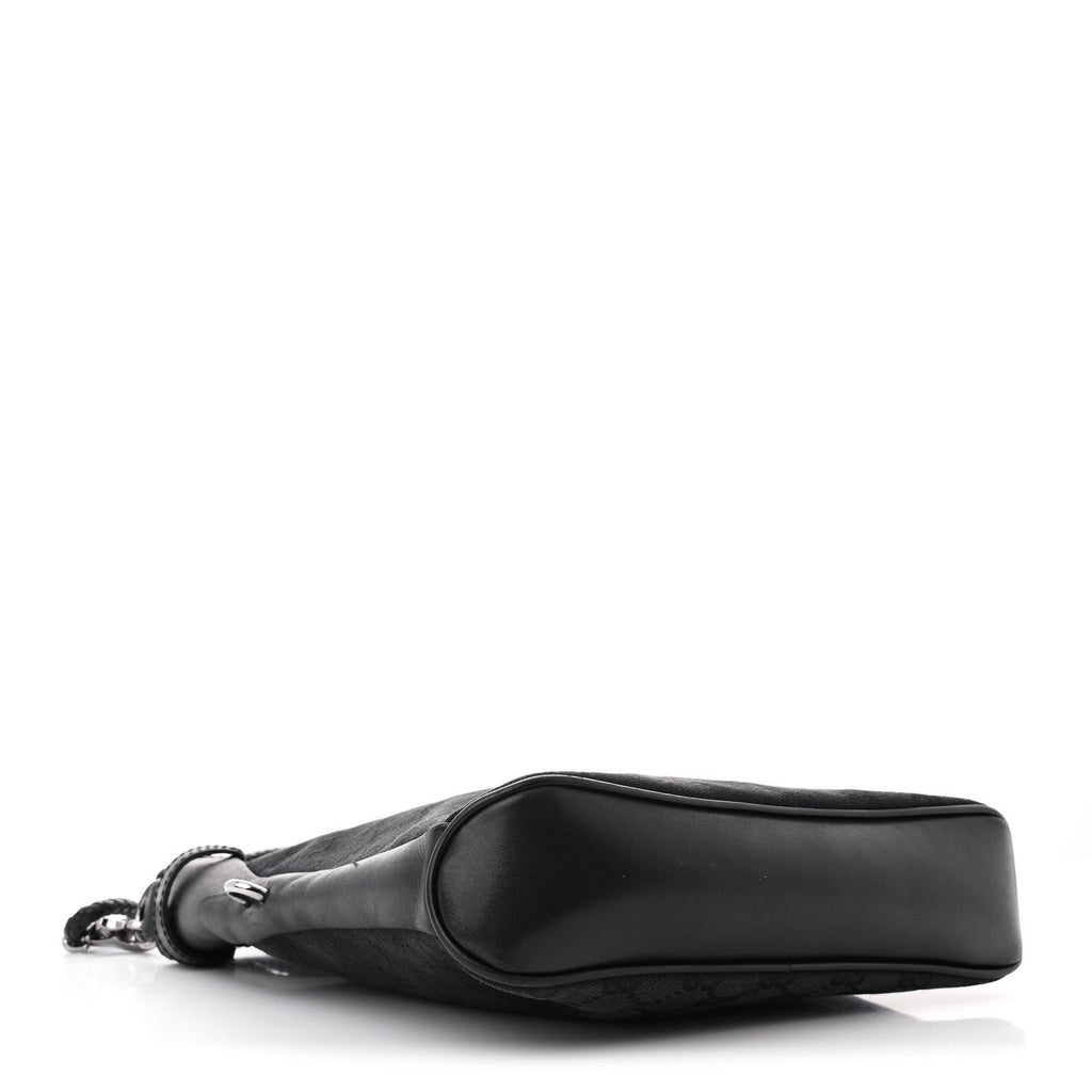 Monogram Braided Shoulder Bag Black