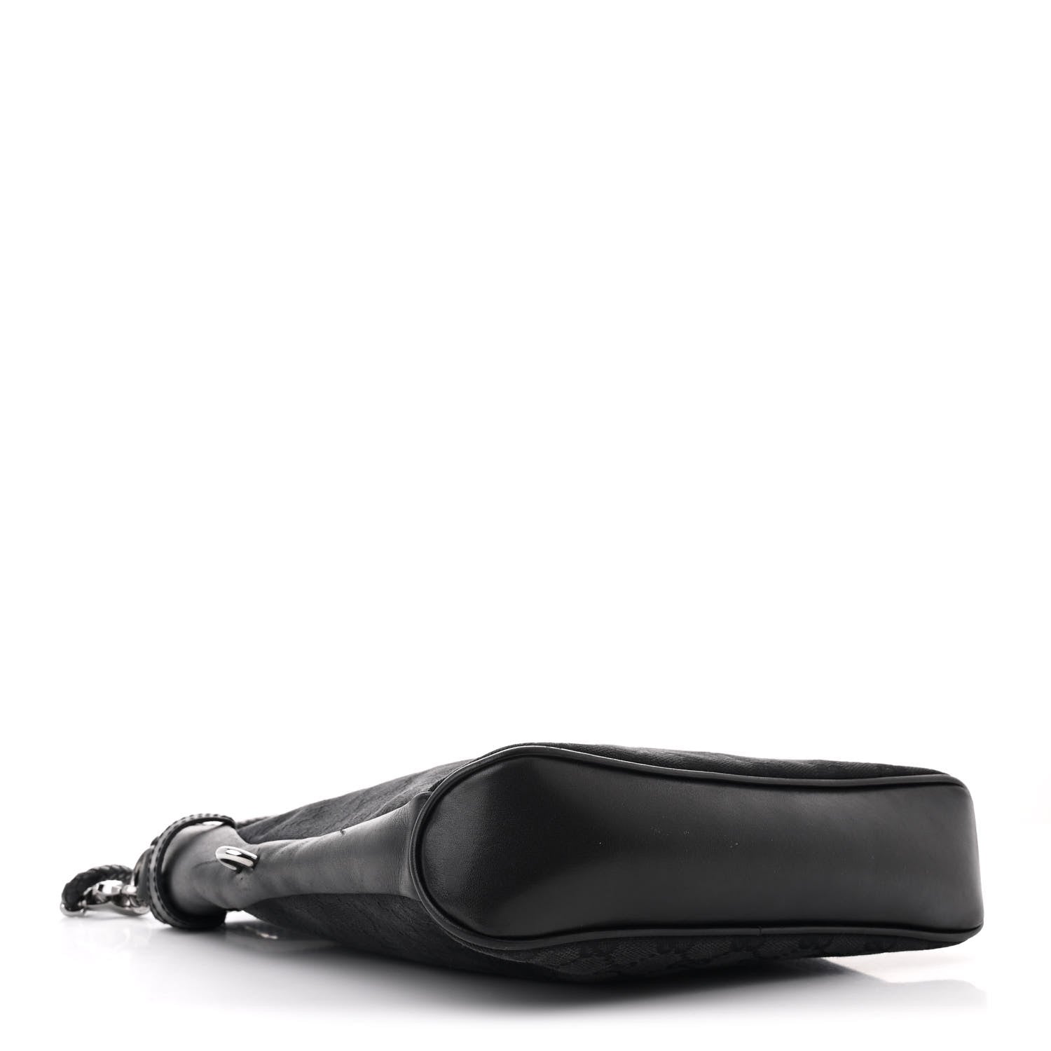 Monogram Braided Shoulder Bag Black