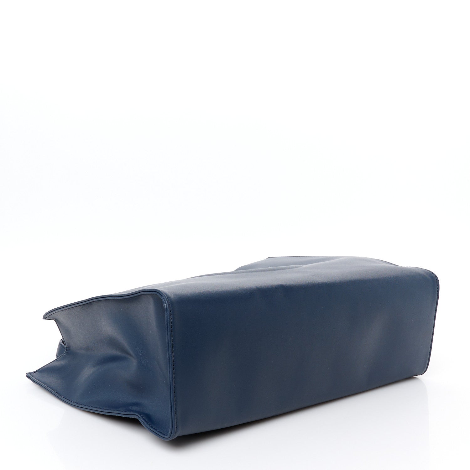 Vegan Leather Medium Shopping Bag  Navy