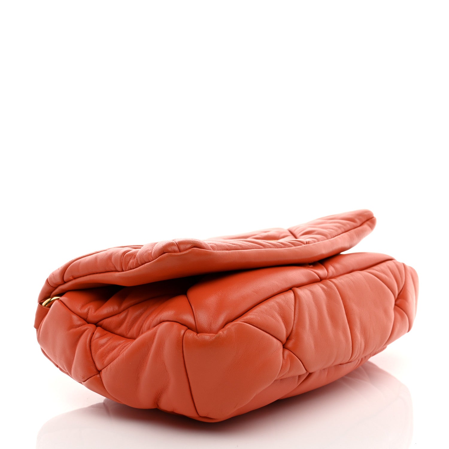 Nappa Triangle Quilted Medium Patchwork System Flap Bag Arancio